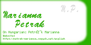 marianna petrak business card